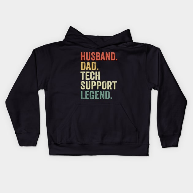 Husband Dad TechSupport Legend Computer IT Guy Kids Hoodie by Crazyshirtgifts